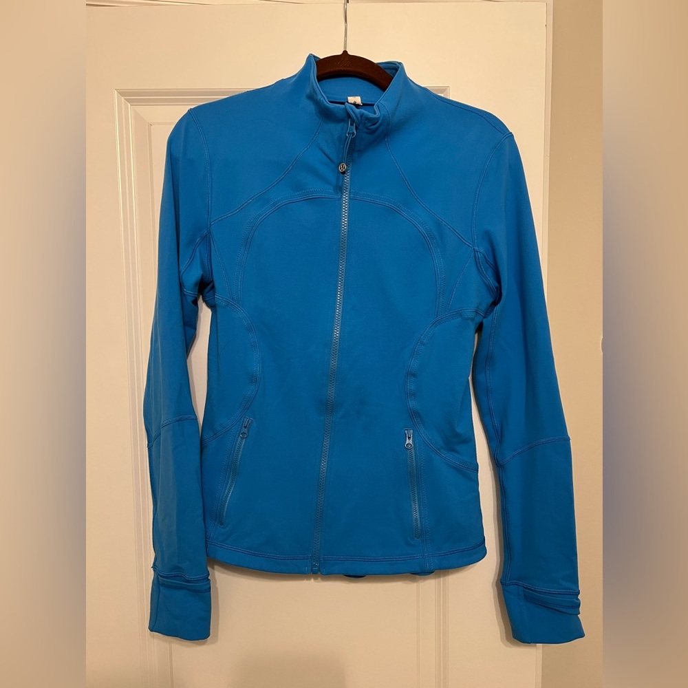 Lululemon Athletica Blue Utility Jacket with Mock Neck